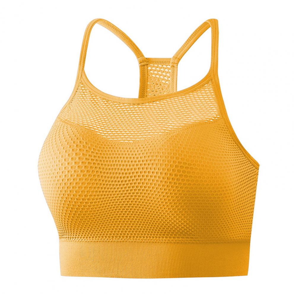 Sports Bra Racerback - Draadloze gevoerde racerback sportbeha, dames mesh