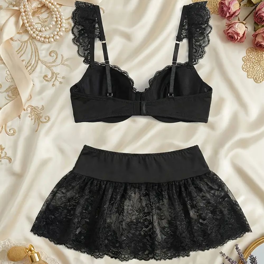 Sexy kant lingerie minirok met - Sheer Bra Lace recensie en prijs