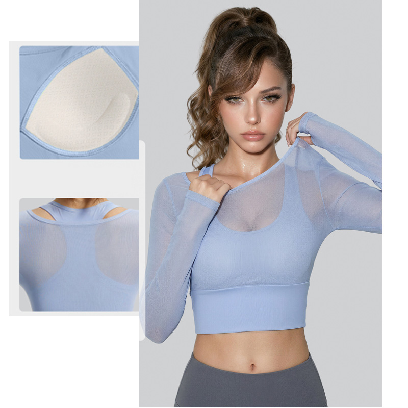 Aiithuug Yoga Crop Lange Mouw  - Sheer Mesh Bra recensie en prijs