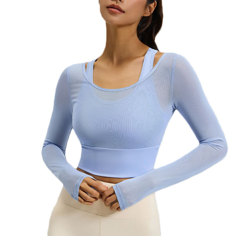 Aiithuug Yoga Crop Lange Mouw  - Sheer Mesh Bra recensie en prijs